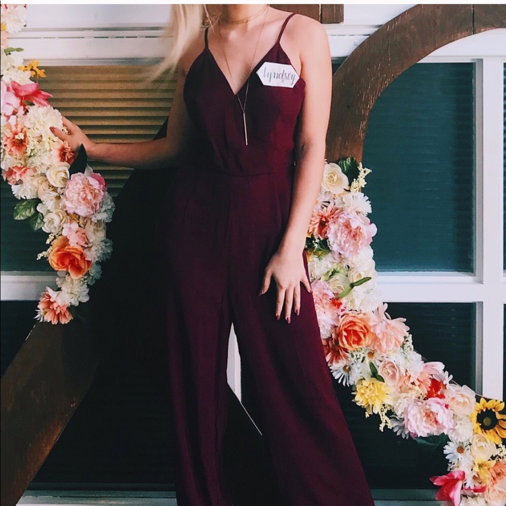 Forever 21 Red Maroon jumpsuit